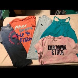 Lot of 5 Abercrombie kids shirts size 13/14